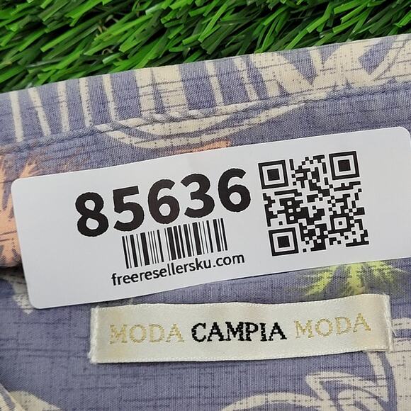 Campia Moda Hawaiian Floral Shirt XL 24x29 Purple Summer AOP - Picture 4 of 13